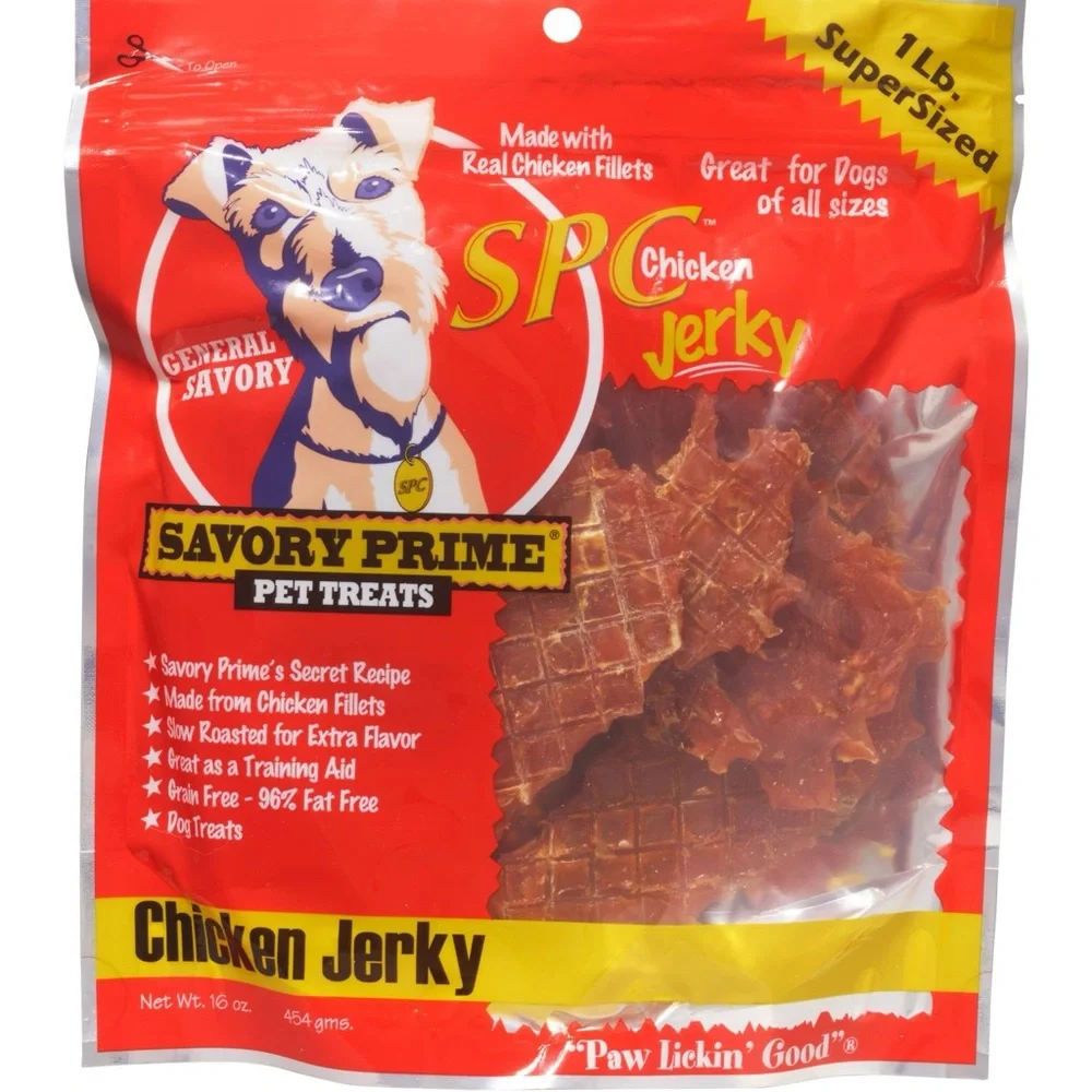 Savory Prime Chicken Jerky Dog Treats, 1-lb bag